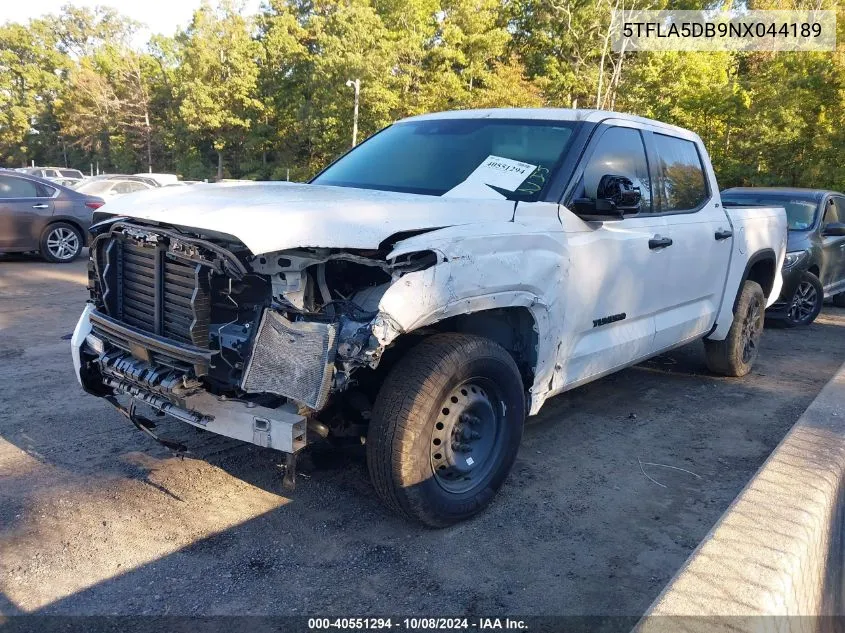 2022 Toyota Tundra Crewmax Sr/Crewmax Sr5 VIN: 5TFLA5DB9NX044189 Lot: 40551294