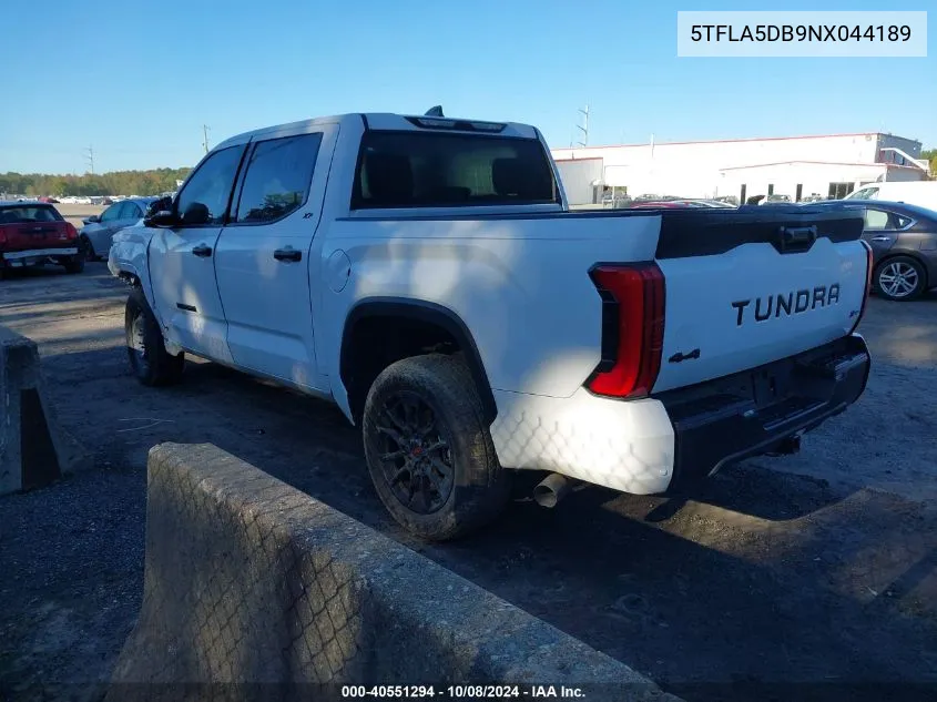 2022 Toyota Tundra Crewmax Sr/Crewmax Sr5 VIN: 5TFLA5DB9NX044189 Lot: 40551294