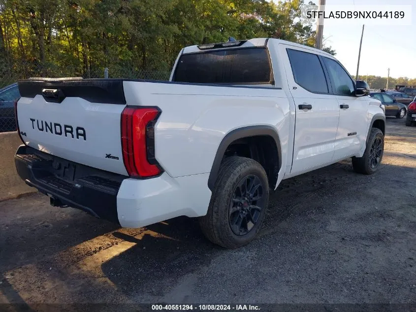 2022 Toyota Tundra Crewmax Sr/Crewmax Sr5 VIN: 5TFLA5DB9NX044189 Lot: 40551294