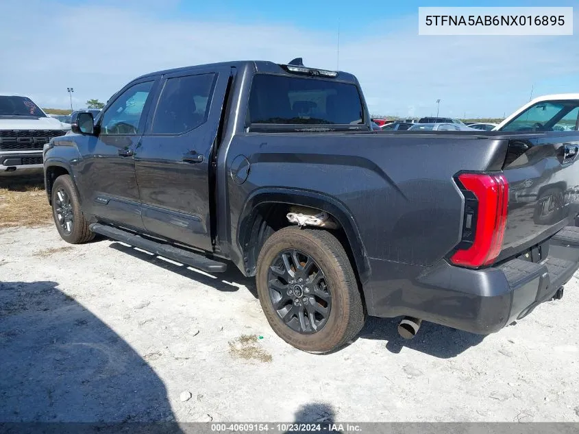 5TFNA5AB6NX016895 2022 Toyota Tundra Platinum