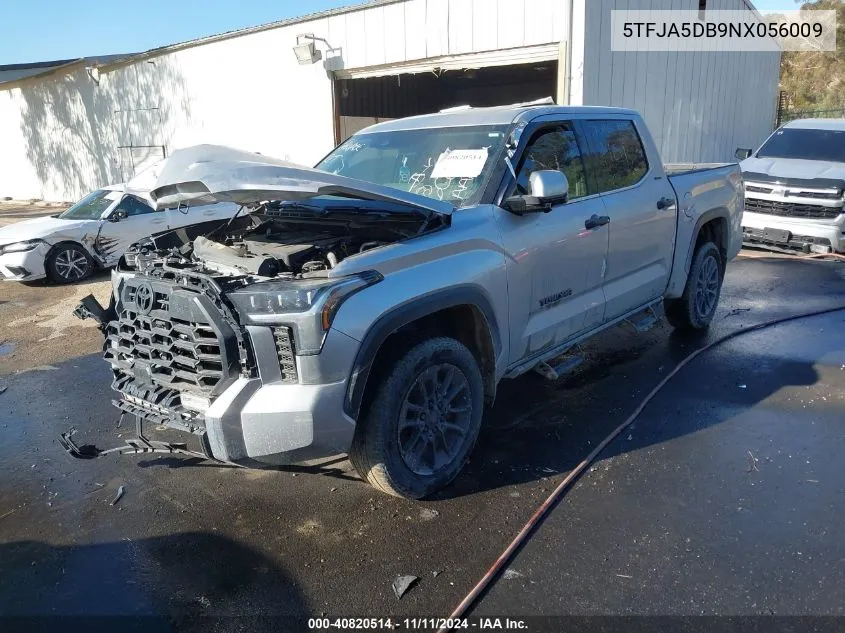 2022 Toyota Tundra Limited VIN: 5TFJA5DB9NX056009 Lot: 40820514