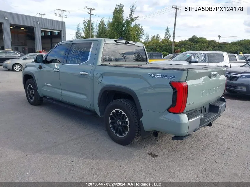 2023 Toyota Tundra Crewmax Limited VIN: 5TFJA5DB7PX124178 Lot: 12075844