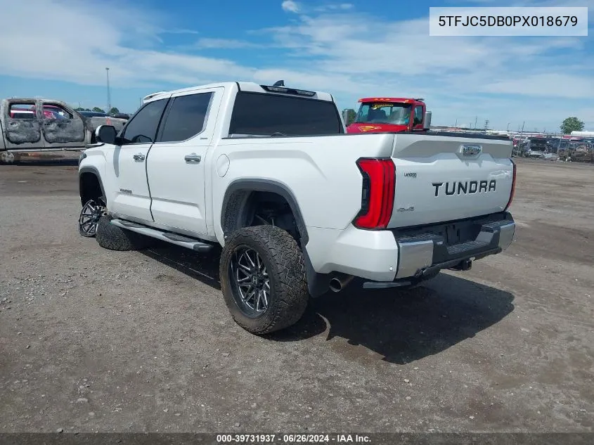 2023 Toyota Tundra Hybrid Limited VIN: 5TFJC5DB0PX018679 Lot: 39731937