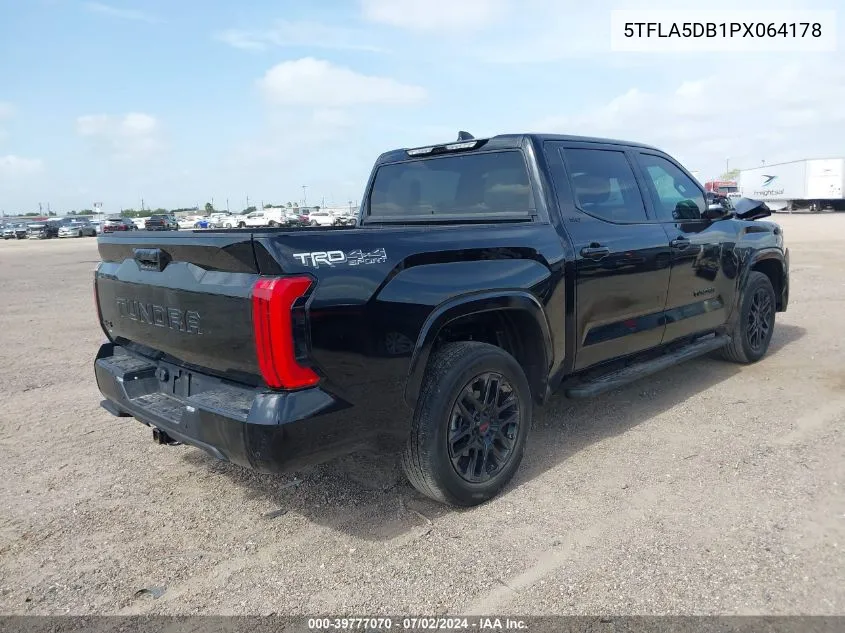 2023 Toyota Tundra Sr5 VIN: 5TFLA5DB1PX064178 Lot: 39777070