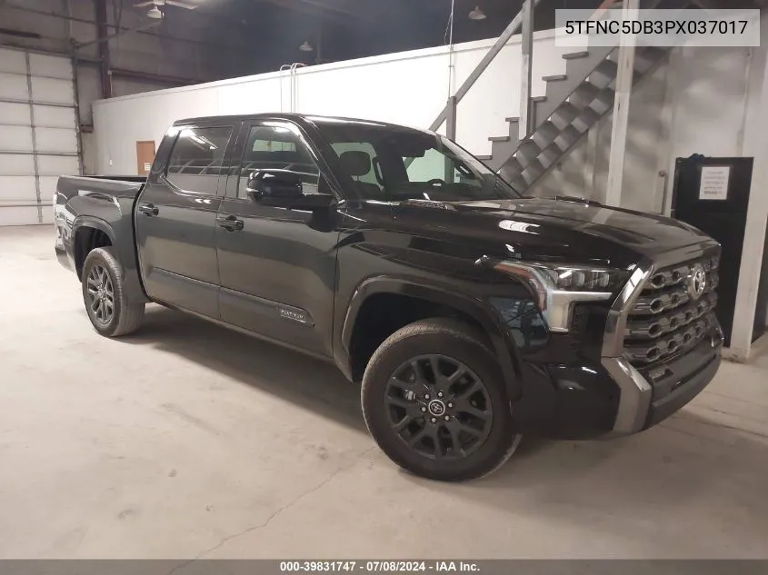 2023 Toyota Tundra Hybrid Platinum VIN: 5TFNC5DB3PX037017 Lot: 39831747