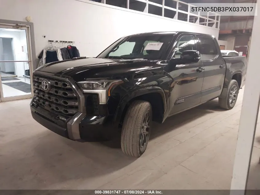 2023 Toyota Tundra Hybrid Platinum VIN: 5TFNC5DB3PX037017 Lot: 39831747