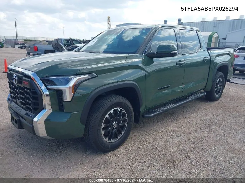 2023 Toyota Tundra Sr5 VIN: 5TFLA5AB5PX026294 Lot: 39878493