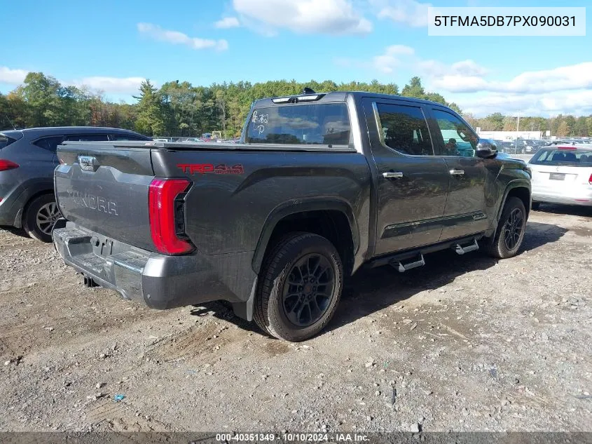 2023 Toyota Tundra 1794 Edition VIN: 5TFMA5DB7PX090031 Lot: 40351349