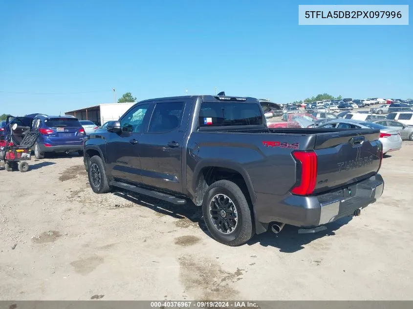 2023 Toyota Tundra Sr5 VIN: 5TFLA5DB2PX097996 Lot: 40376967