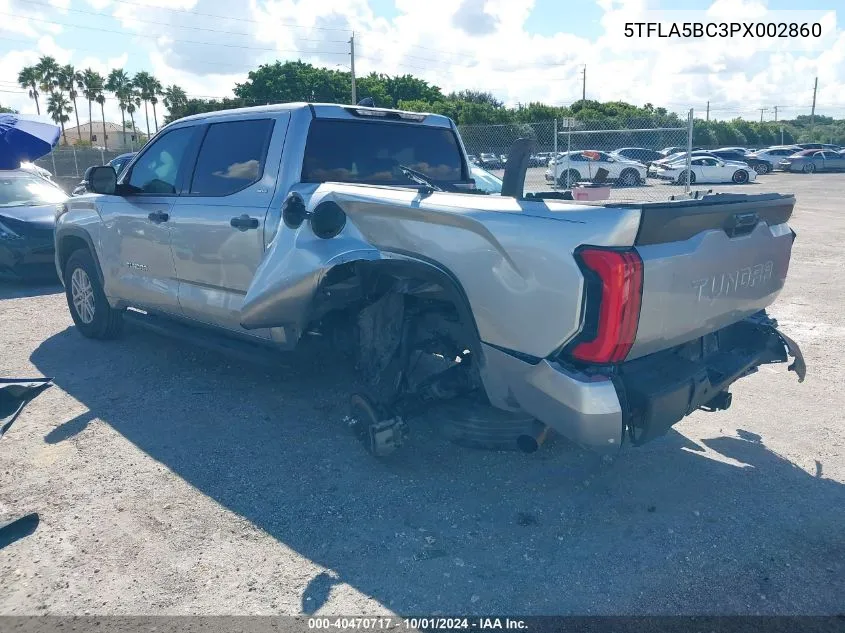 2023 Toyota Tundra Crewmax Sr5 VIN: 5TFLA5BC3PX002860 Lot: 40470717