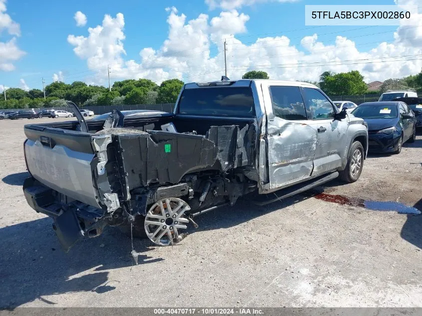 2023 Toyota Tundra Crewmax Sr5 VIN: 5TFLA5BC3PX002860 Lot: 40470717