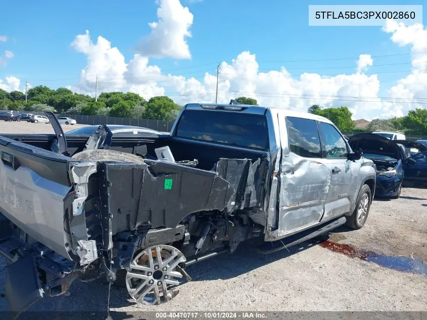 2023 Toyota Tundra Crewmax Sr5 VIN: 5TFLA5BC3PX002860 Lot: 40470717