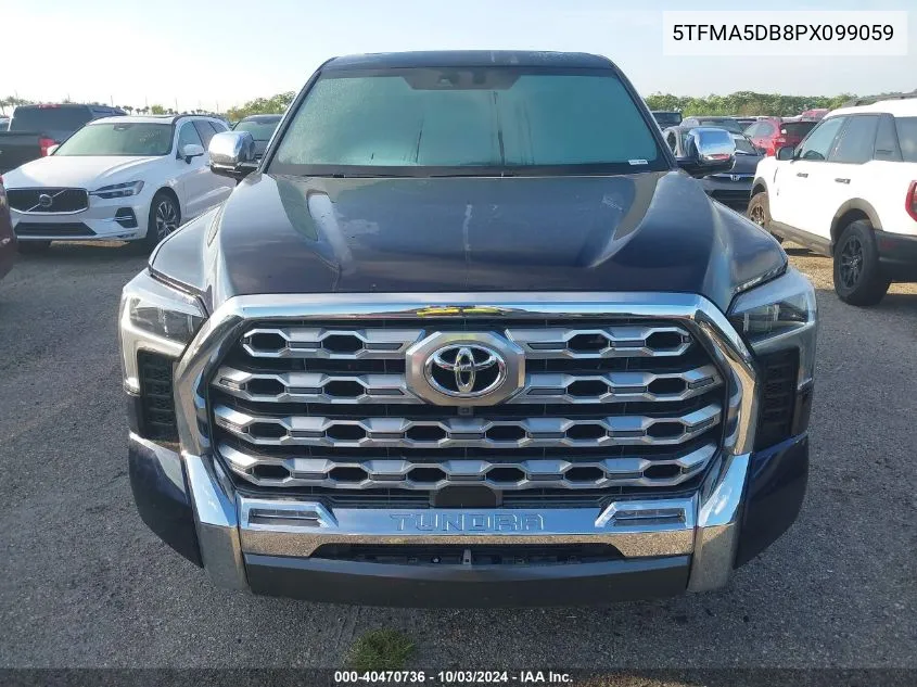 2023 Toyota Tundra 1794 Edition VIN: 5TFMA5DB8PX099059 Lot: 40470736