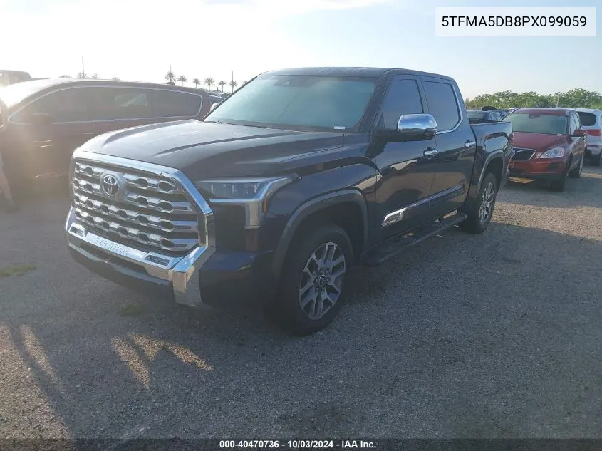 2023 Toyota Tundra 1794 Edition VIN: 5TFMA5DB8PX099059 Lot: 40470736