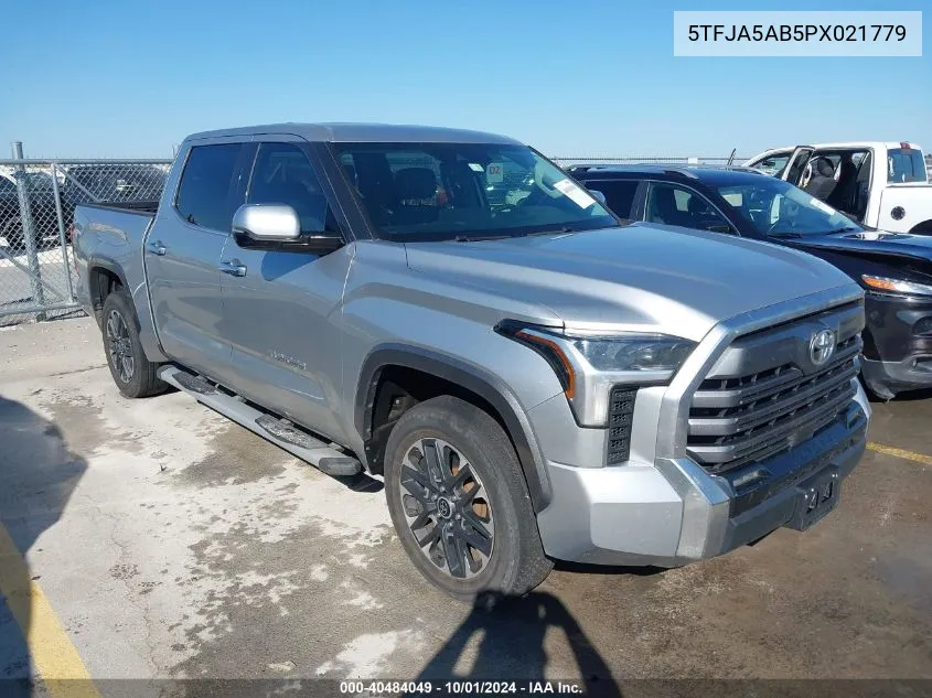 2023 Toyota Tundra Limited VIN: 5TFJA5AB5PX021779 Lot: 40484049