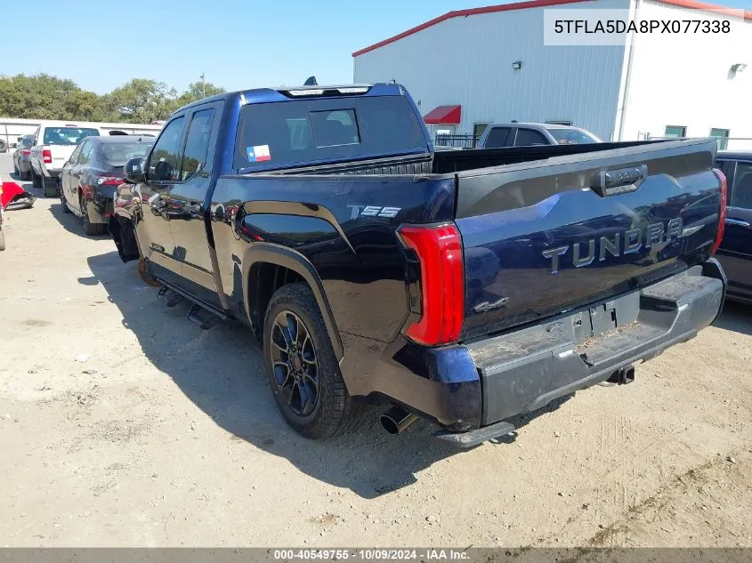 2023 Toyota Tundra Double Cab Sr/Double Cab VIN: 5TFLA5DA8PX077338 Lot: 40549755