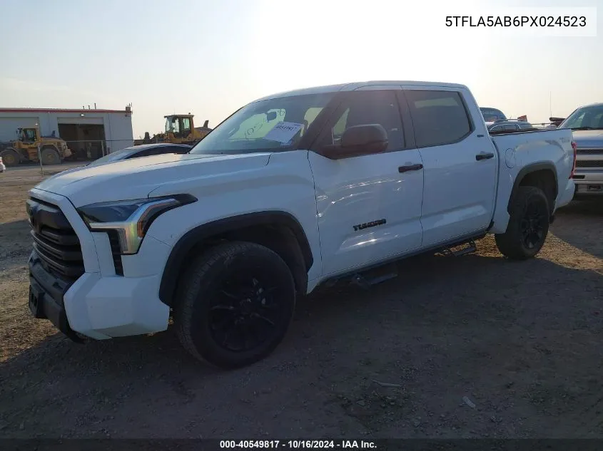 2023 Toyota Tundra Sr5 VIN: 5TFLA5AB6PX024523 Lot: 40549817