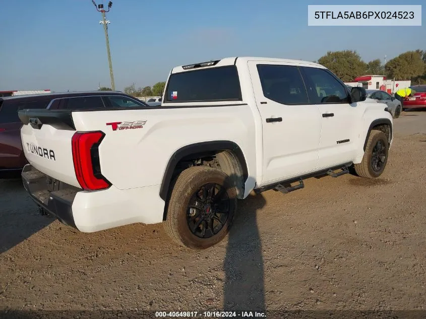 2023 Toyota Tundra Sr5 VIN: 5TFLA5AB6PX024523 Lot: 40549817