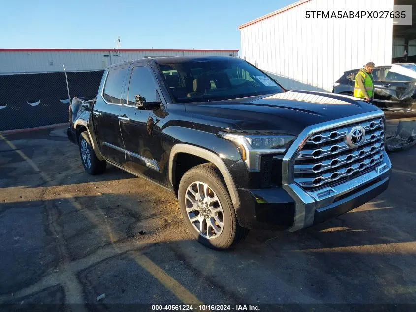 2023 Toyota Tundra 1794 Edition VIN: 5TFMA5AB4PX027635 Lot: 40561224