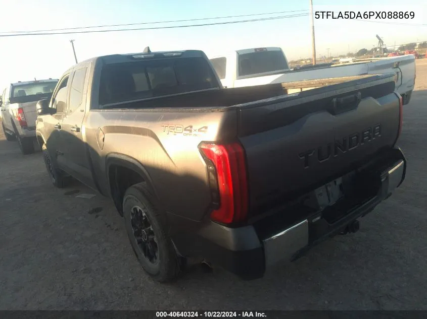 2023 Toyota Tundra Sr5 VIN: 5TFLA5DA6PX088869 Lot: 40640324