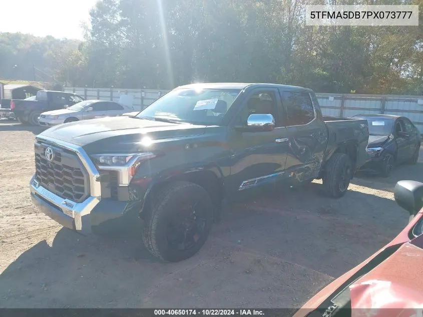 2023 Toyota Tundra 1794 Edition VIN: 5TFMA5DB7PX073777 Lot: 40650174