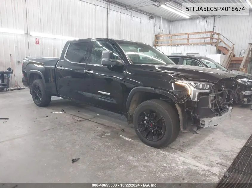 2023 Toyota Tundra Limited VIN: 5TFJA5EC5PX018674 Lot: 40655508