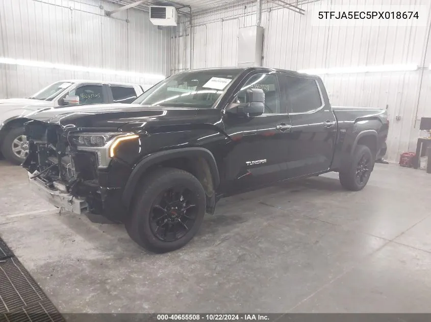 2023 Toyota Tundra Limited VIN: 5TFJA5EC5PX018674 Lot: 40655508