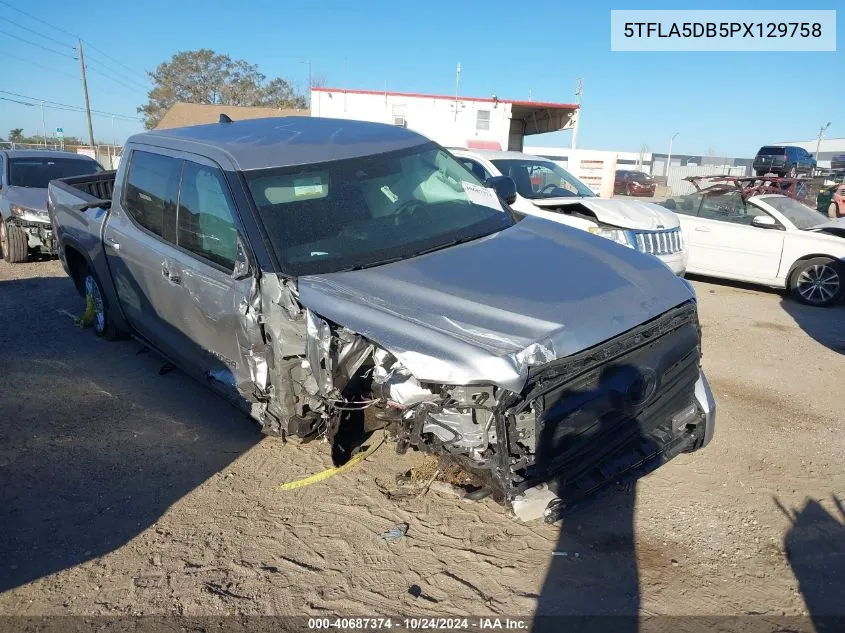 2023 Toyota Tundra Crewmax Sr/Crewmax Sr5 VIN: 5TFLA5DB5PX129758 Lot: 40687374