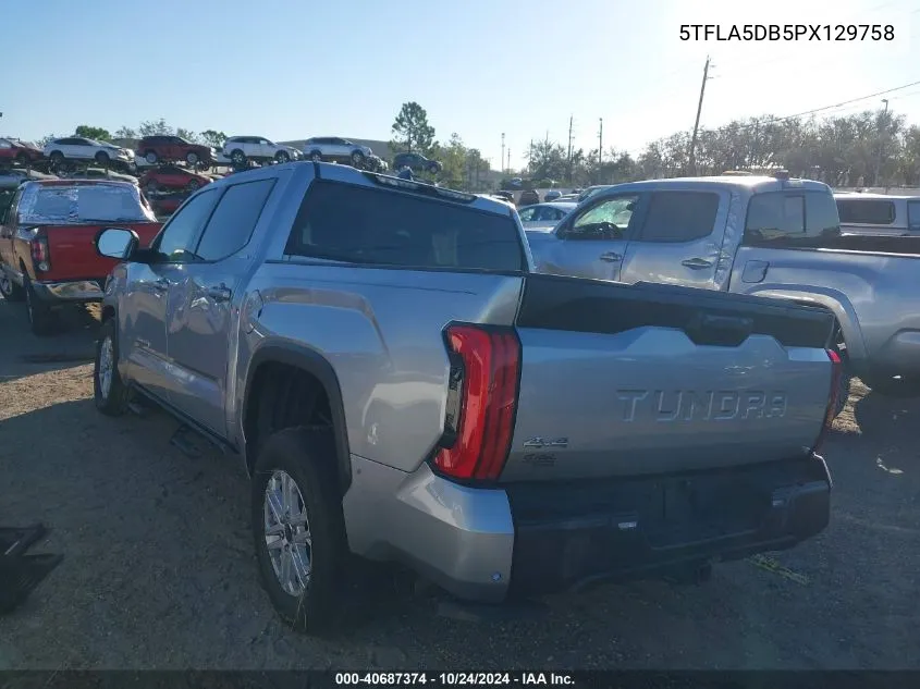 2023 Toyota Tundra Crewmax Sr/Crewmax Sr5 VIN: 5TFLA5DB5PX129758 Lot: 40687374