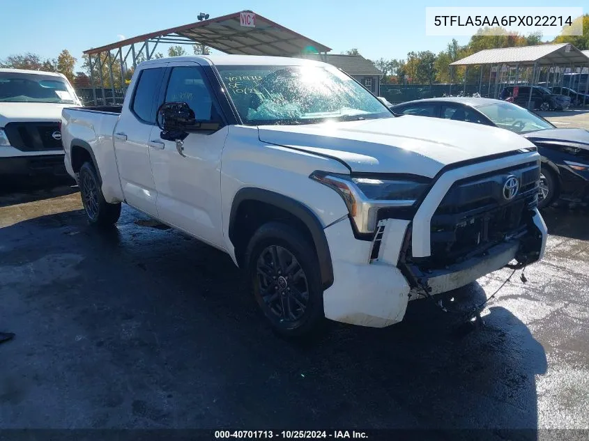 2023 Toyota Tundra Sr5 VIN: 5TFLA5AA6PX022214 Lot: 40701713