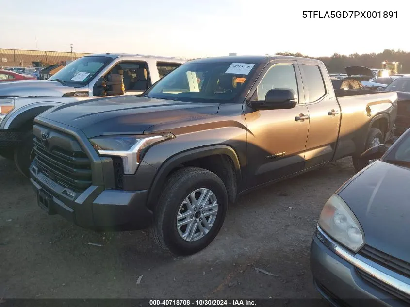 2023 Toyota Tundra Sr5 VIN: 5TFLA5GD7PX001891 Lot: 40718708