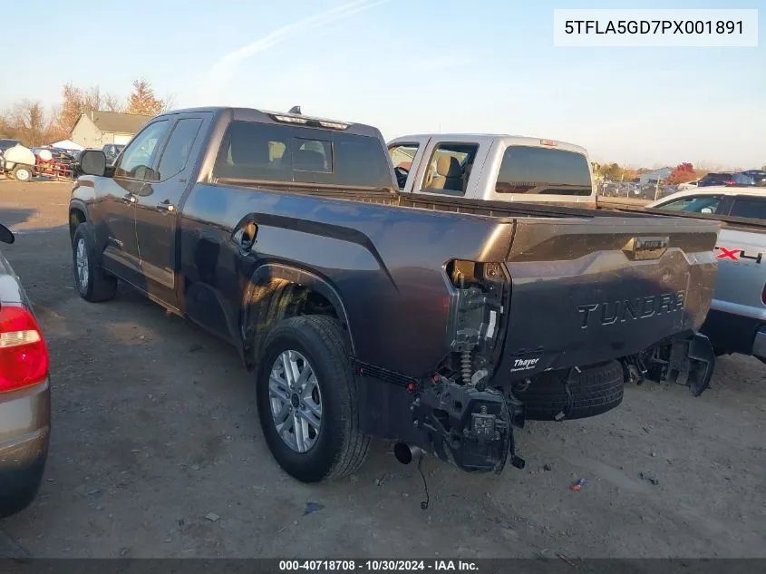 2023 Toyota Tundra Sr5 VIN: 5TFLA5GD7PX001891 Lot: 40718708