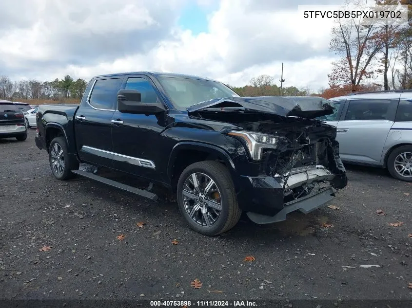 2023 Toyota Tundra Hybrid Capstone VIN: 5TFVC5DB5PX019702 Lot: 40753898