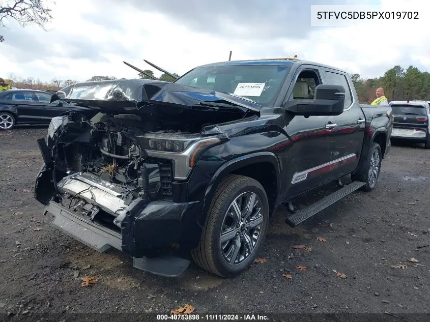 2023 Toyota Tundra Hybrid Capstone VIN: 5TFVC5DB5PX019702 Lot: 40753898