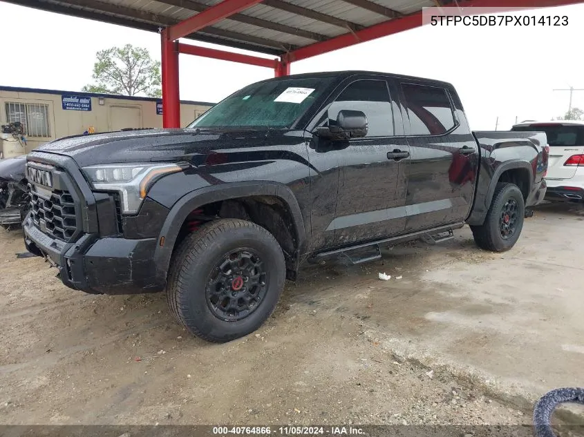 2023 Toyota Tundra Hybrid Trd Pro VIN: 5TFPC5DB7PX014123 Lot: 40764866