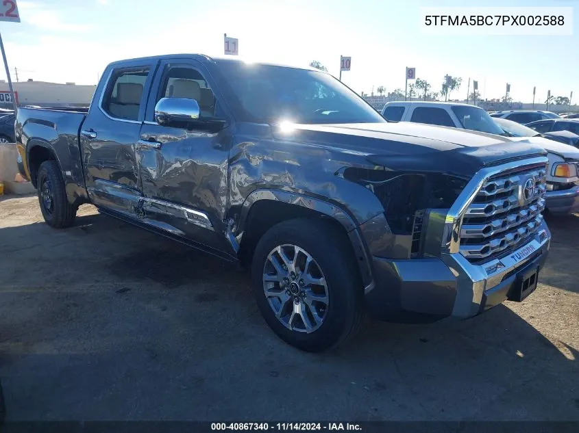 2023 Toyota Tundra 1794 Edition VIN: 5TFMA5BC7PX002588 Lot: 40867340