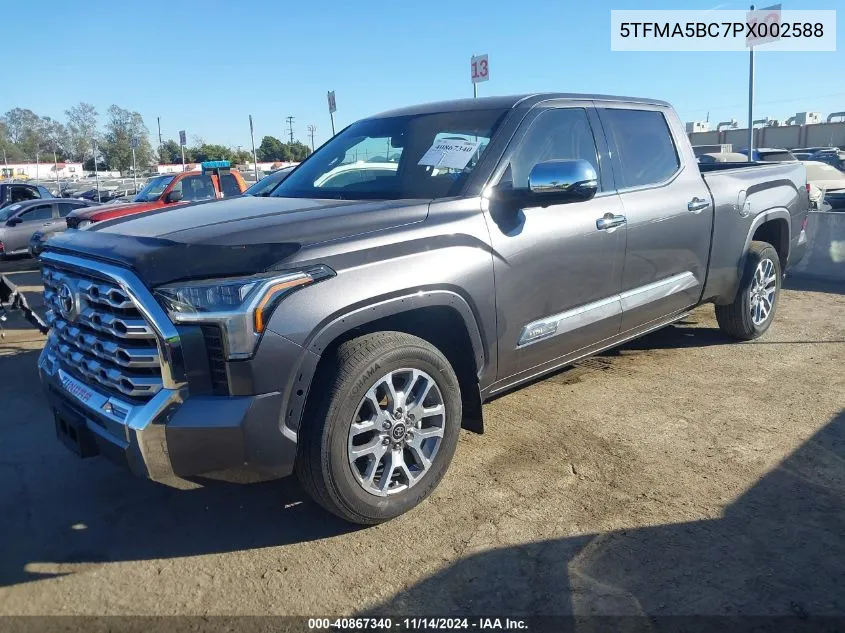 2023 Toyota Tundra 1794 Edition VIN: 5TFMA5BC7PX002588 Lot: 40867340