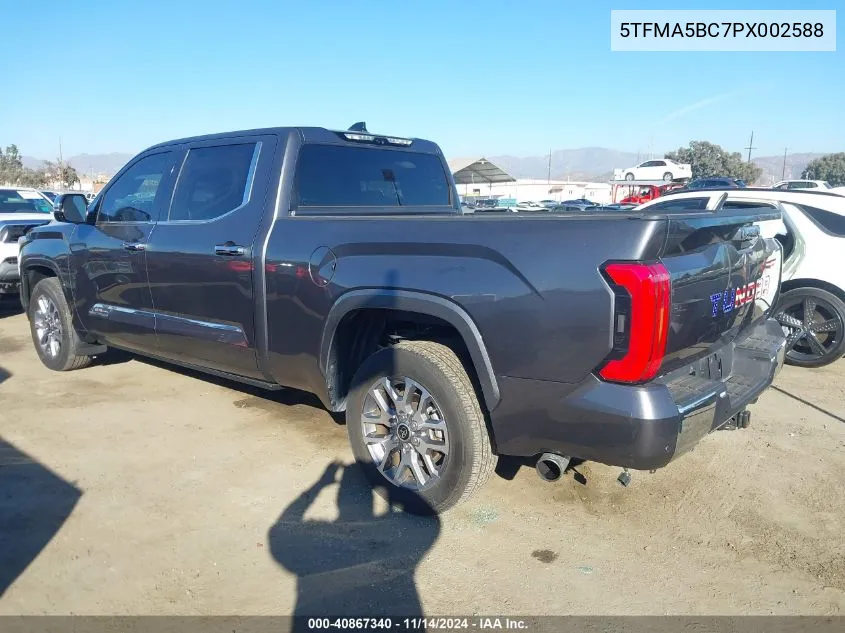 2023 Toyota Tundra 1794 Edition VIN: 5TFMA5BC7PX002588 Lot: 40867340