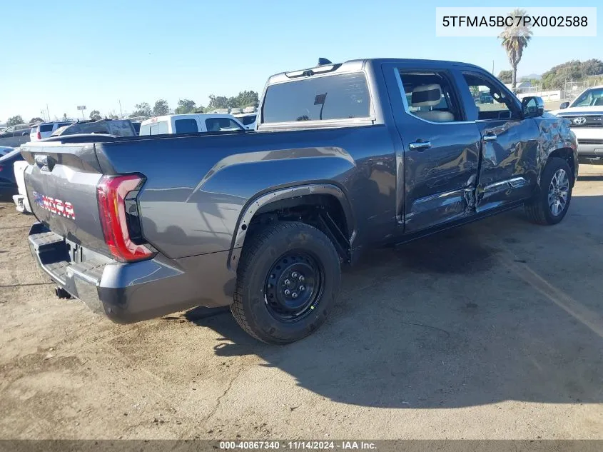 2023 Toyota Tundra 1794 Edition VIN: 5TFMA5BC7PX002588 Lot: 40867340