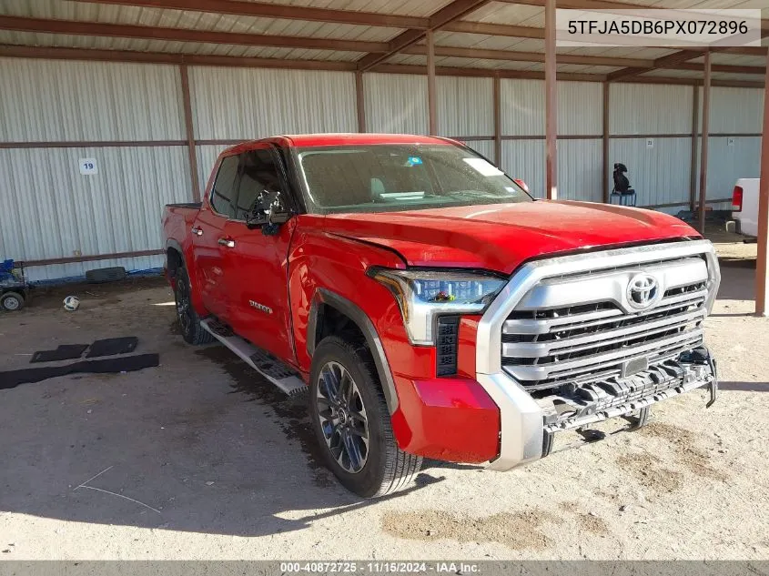 2023 Toyota Tundra Limited VIN: 5TFJA5DB6PX072896 Lot: 40872725