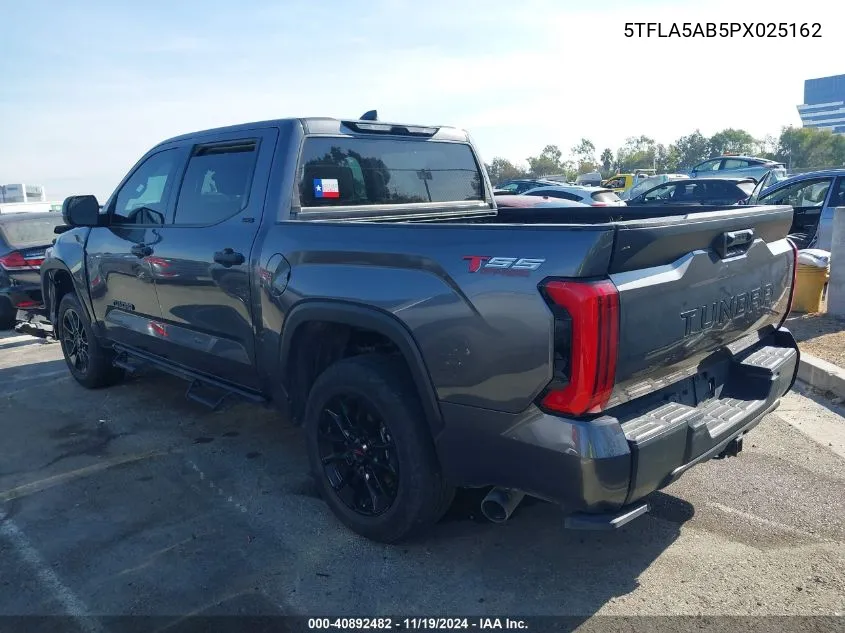 2023 Toyota Tundra Sr5 VIN: 5TFLA5AB5PX025162 Lot: 40892482