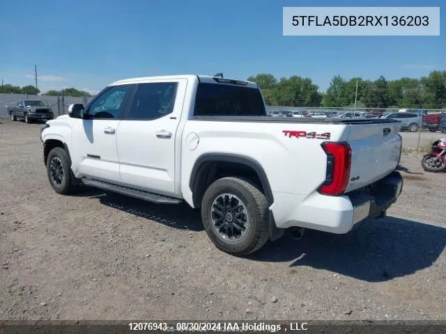 2024 Toyota Tundra Sr VIN: 5TFLA5DB2RX136203 Lot: 12076943