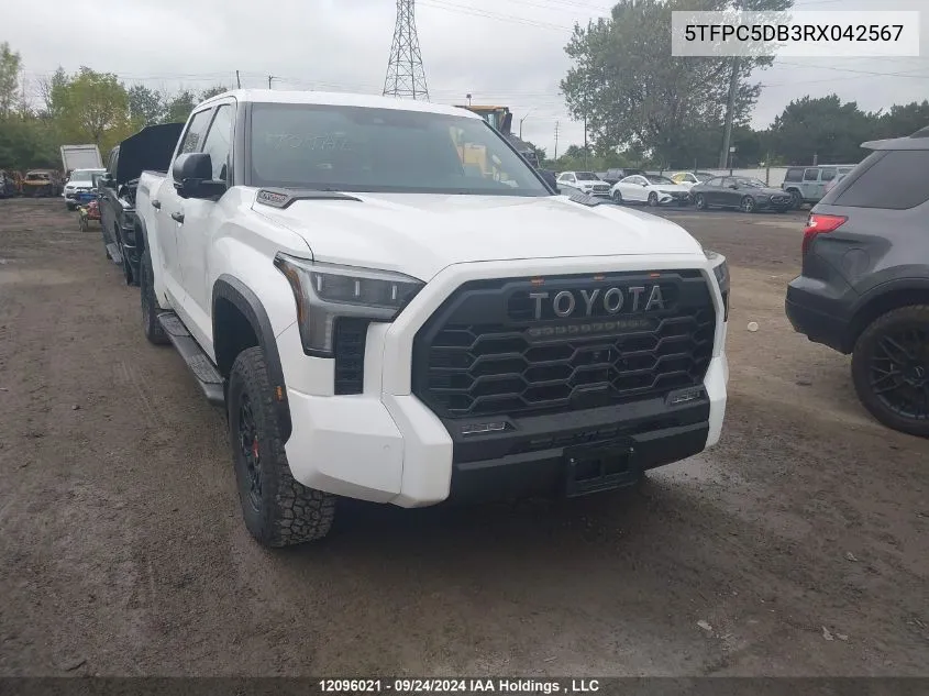 2024 Toyota Tundra Crewmax Limited/Crewmax Trd Pro VIN: 5TFPC5DB3RX042567 Lot: 12096021