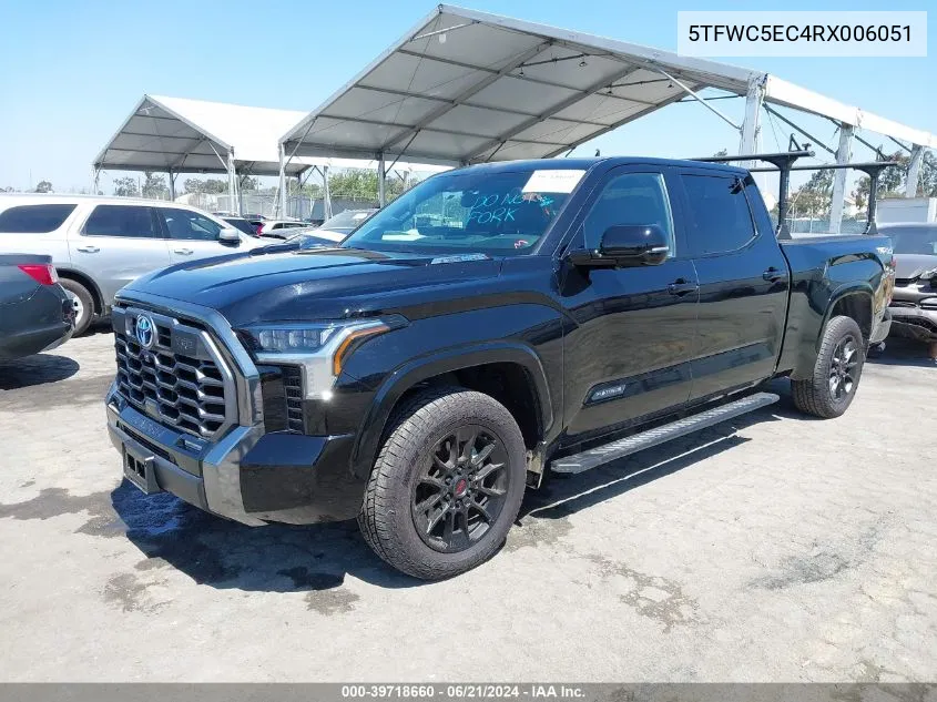 2024 Toyota Tundra Hybrid Platinum VIN: 5TFWC5EC4RX006051 Lot: 39718660