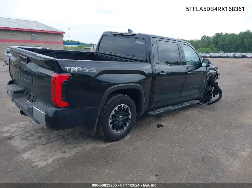 2024 Toyota Tundra Sr5 VIN: 5TFLA5DB4RX168361 Lot: 39829235