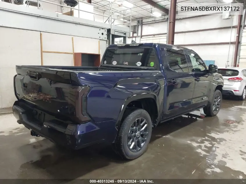 5TFNA5DBXRX137172 2024 Toyota Tundra Platinum