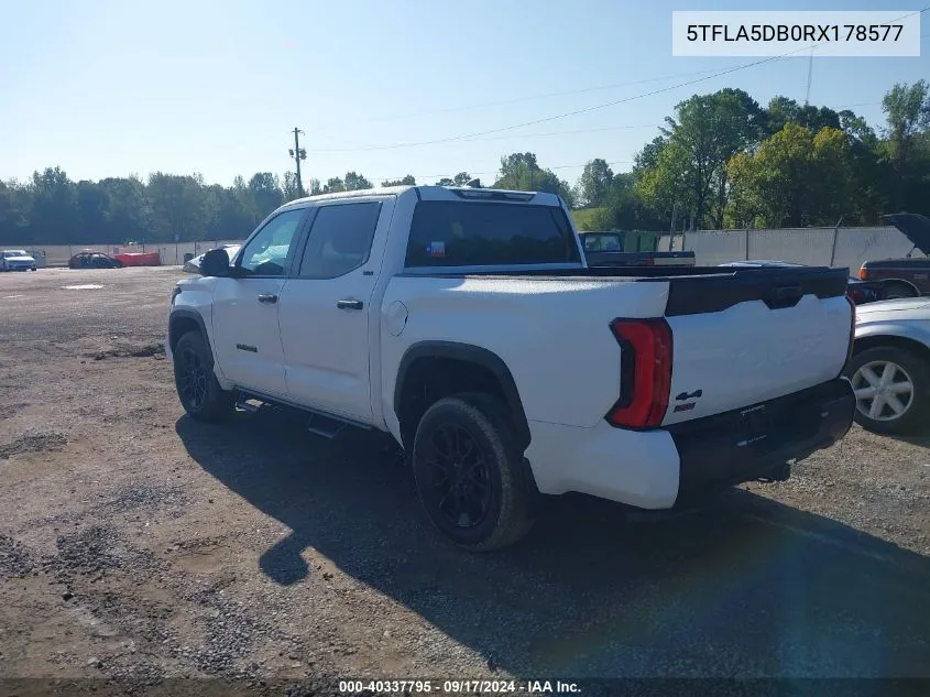 2024 Toyota Tundra Sr5 VIN: 5TFLA5DB0RX178577 Lot: 40337795