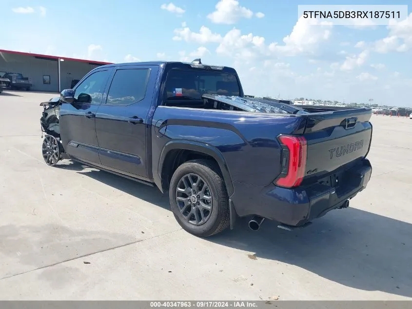 5TFNA5DB3RX187511 2024 Toyota Tundra Platinum