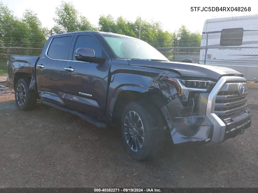 2024 Toyota Tundra Hybrid Limited VIN: 5TFJC5DB4RX048268 Lot: 40382271