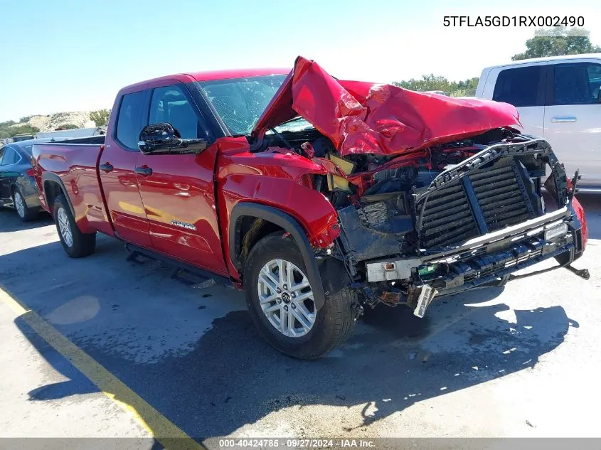 2024 Toyota Tundra Sr5 VIN: 5TFLA5GD1RX002490 Lot: 40424785